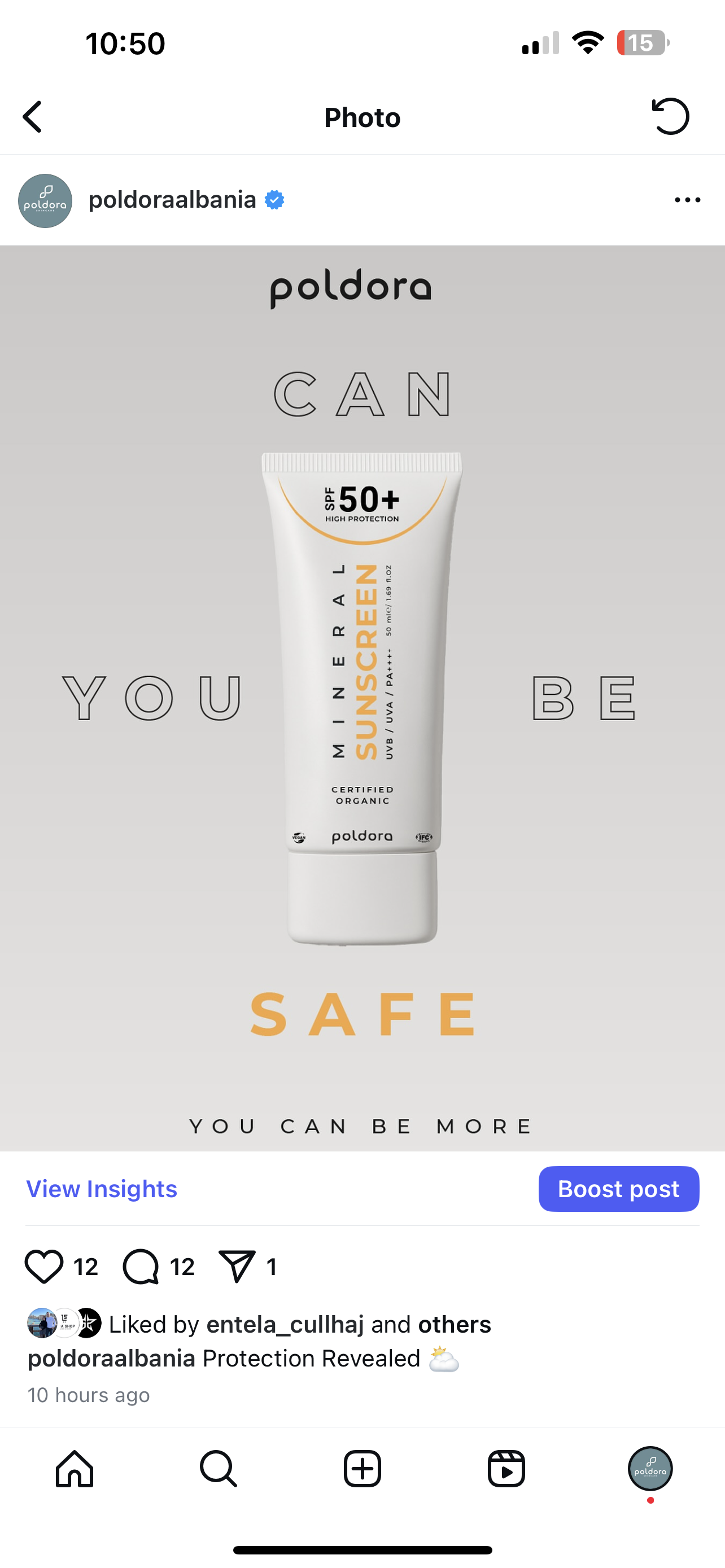 Poldora Mineral Sunscreen 50+spf